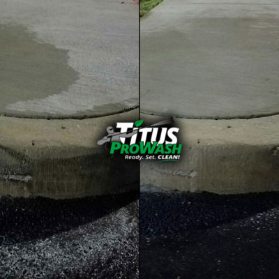Tire marks on curb Before & After!